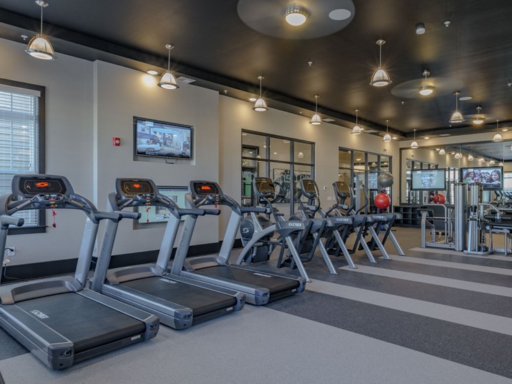 Cardio Machines In Gym at Abberly Square Apartment Homes, Maryland, 20601